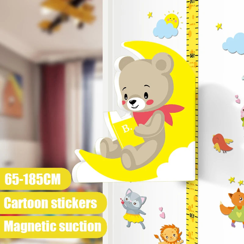 Zelfklevende 3D Meetlat Wandsticker voor Kinderen