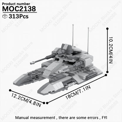 MOOXI Space Wars Bouwset: Voertuig & Tank Compatibel met LEGO®