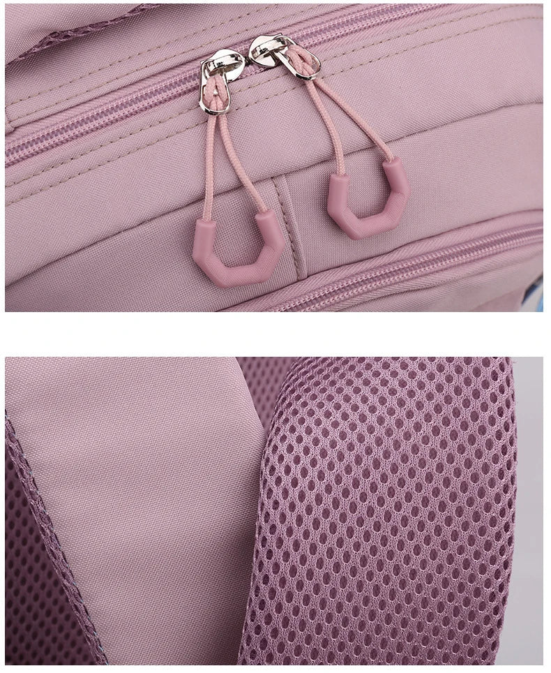 Roze Schooltas Rugzak voor Meisjes en Tieners