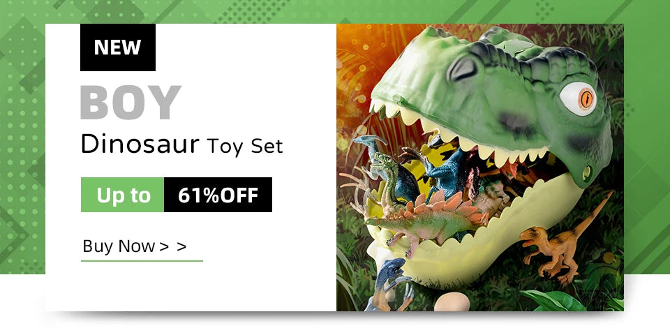 Dinosaurus Speelset voor Kinderen met Grote Dinosauriërs en Scene Accessoires
