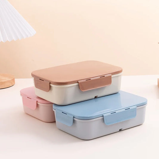 Lekvrije Plastic Lunchbox met Flip-Top – 1200ml – Magnetronbestendig