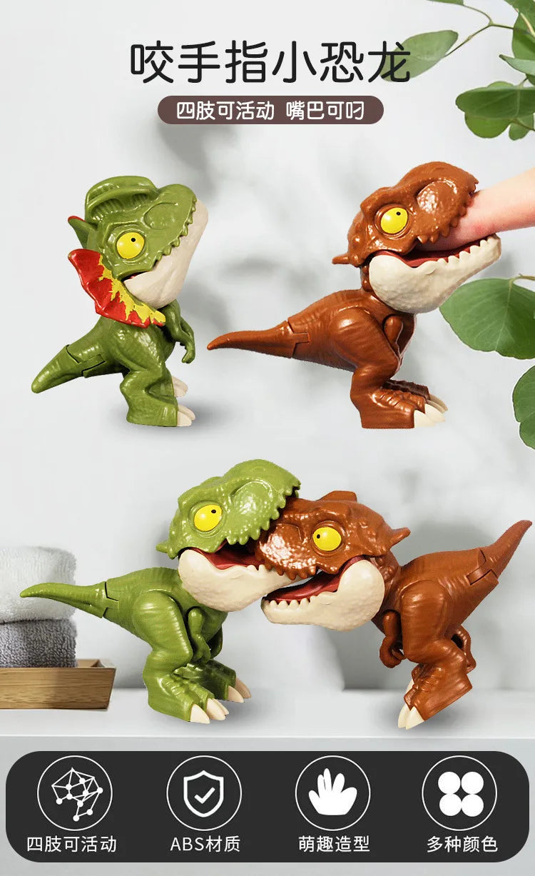 Vingerbijtende Dinosaurus T-Rex Speelfiguur met Beweegbare Gewrichten