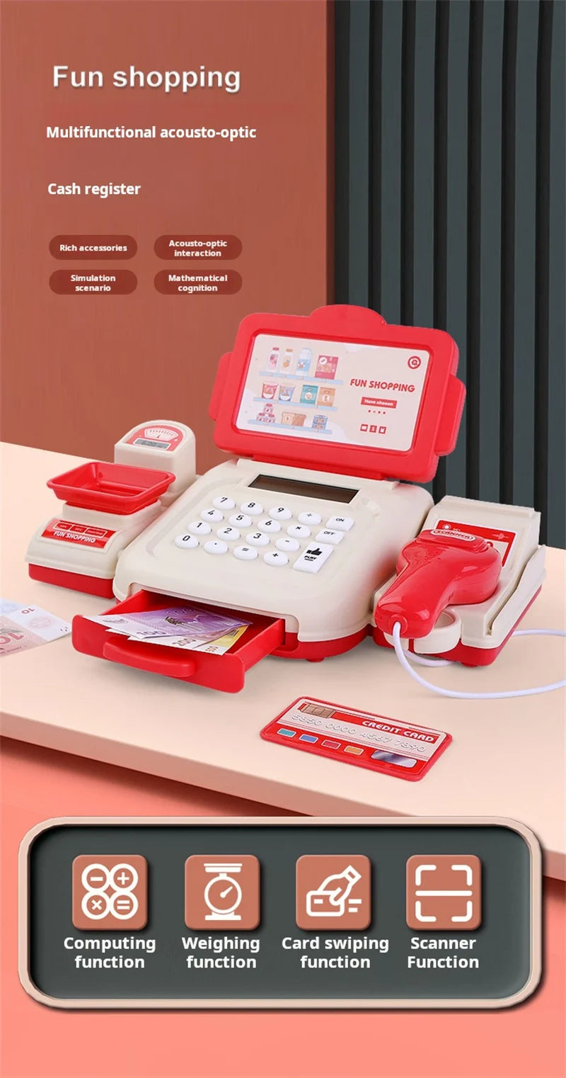 Kassaspeelset voor Kinderen | Supermarkt Speelgoed met Scanner