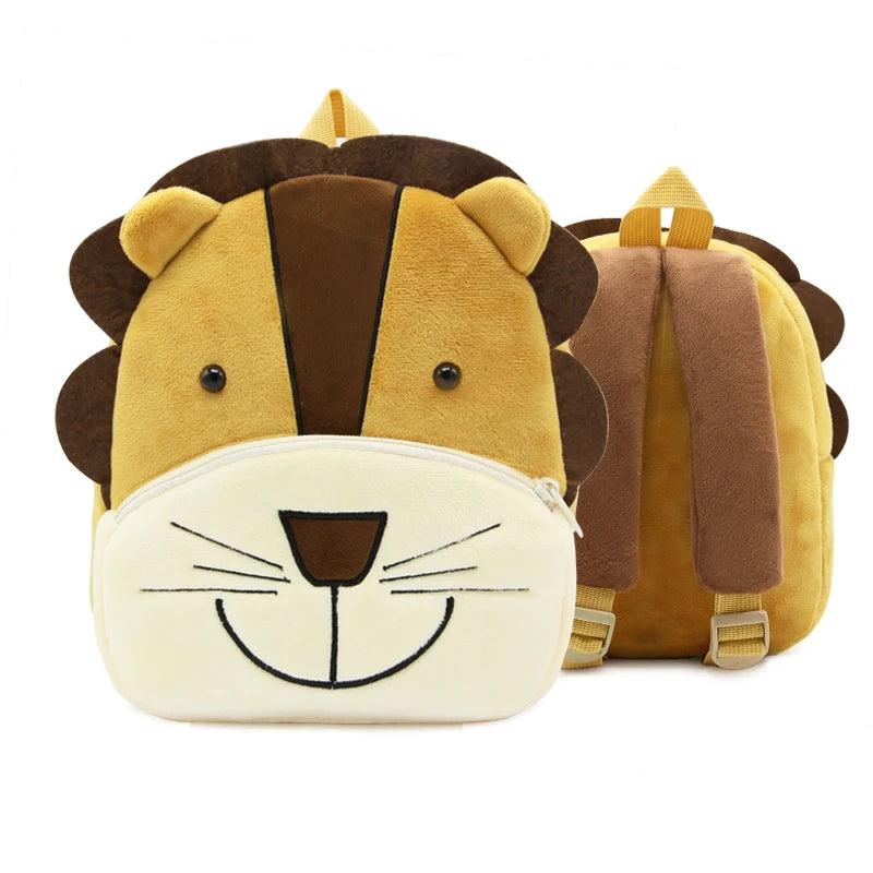 Leuke Pluchen Kinderrugzak met Dierenprint (4-6 Jaar)
