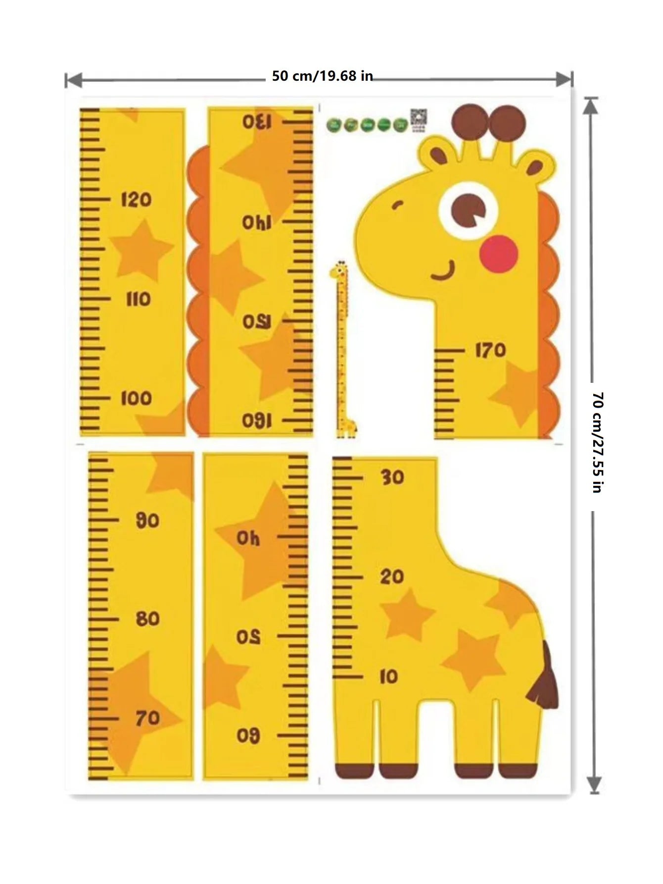 Lengtemeter Wandsticker met Dieren voor Kinderkamer