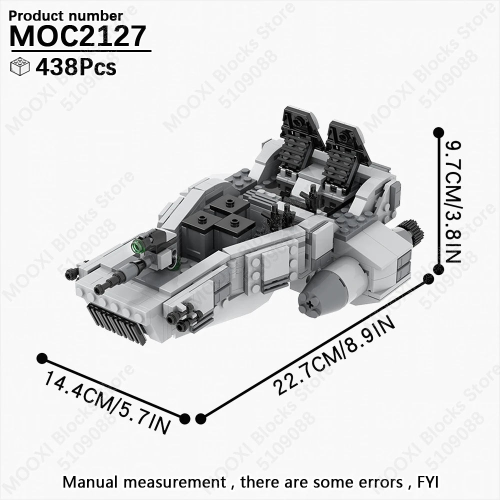 MOOXI Space Wars Bouwset: Voertuig & Tank Compatibel met LEGO®