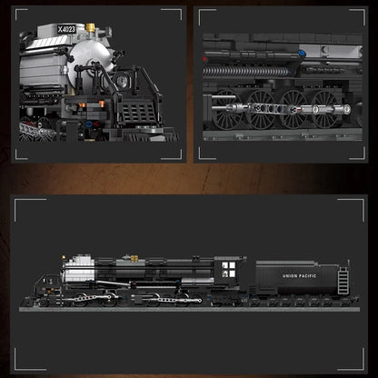 Bouwblokken Stoomtrein met Spoorrails - Compatibel met Lego