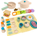 Houten Speelgoed Keuken Accessoires Set - Snijvoedsel & Ontbijt