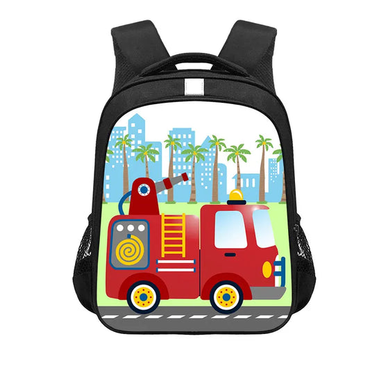 Brandweerwagen Rugzak voor Kinderen en Peuters - Jongens Schooltas