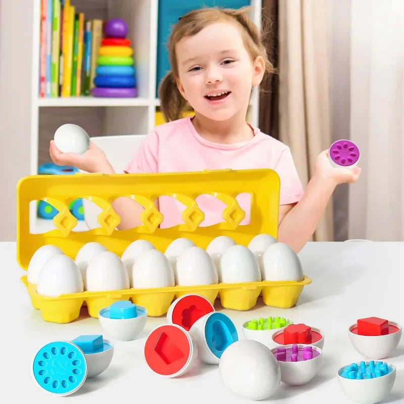 Slimme Eieren voor Peuters | Montessori Vormen en Kleuren Sorteerspel