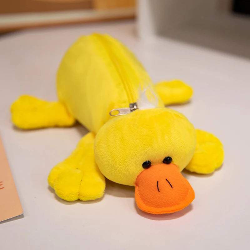 Grote Pluche Pennenzak met Dieren voor Schoolspullen
