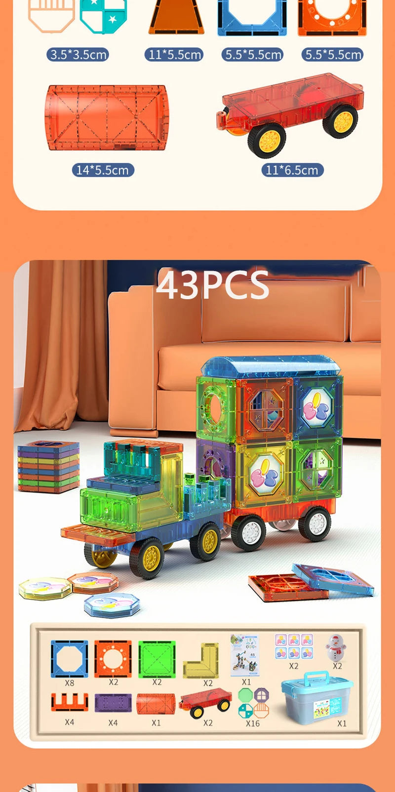 Magnetische Bouwtegels voor Kinderen