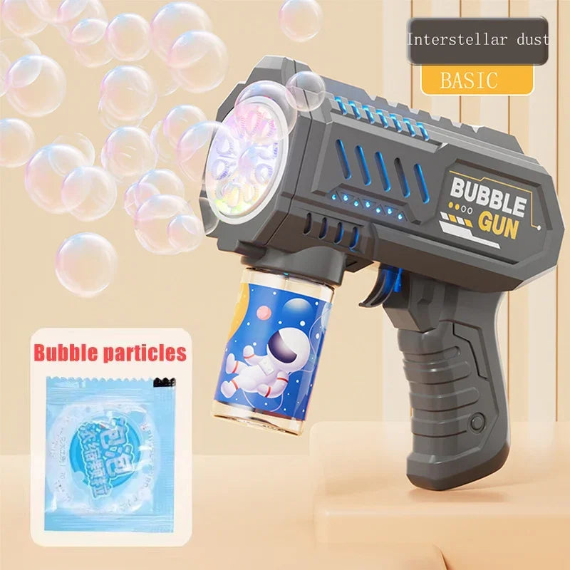 Automatische Dinosaurier Bellenblaas Machine met Licht en 6 Gaten