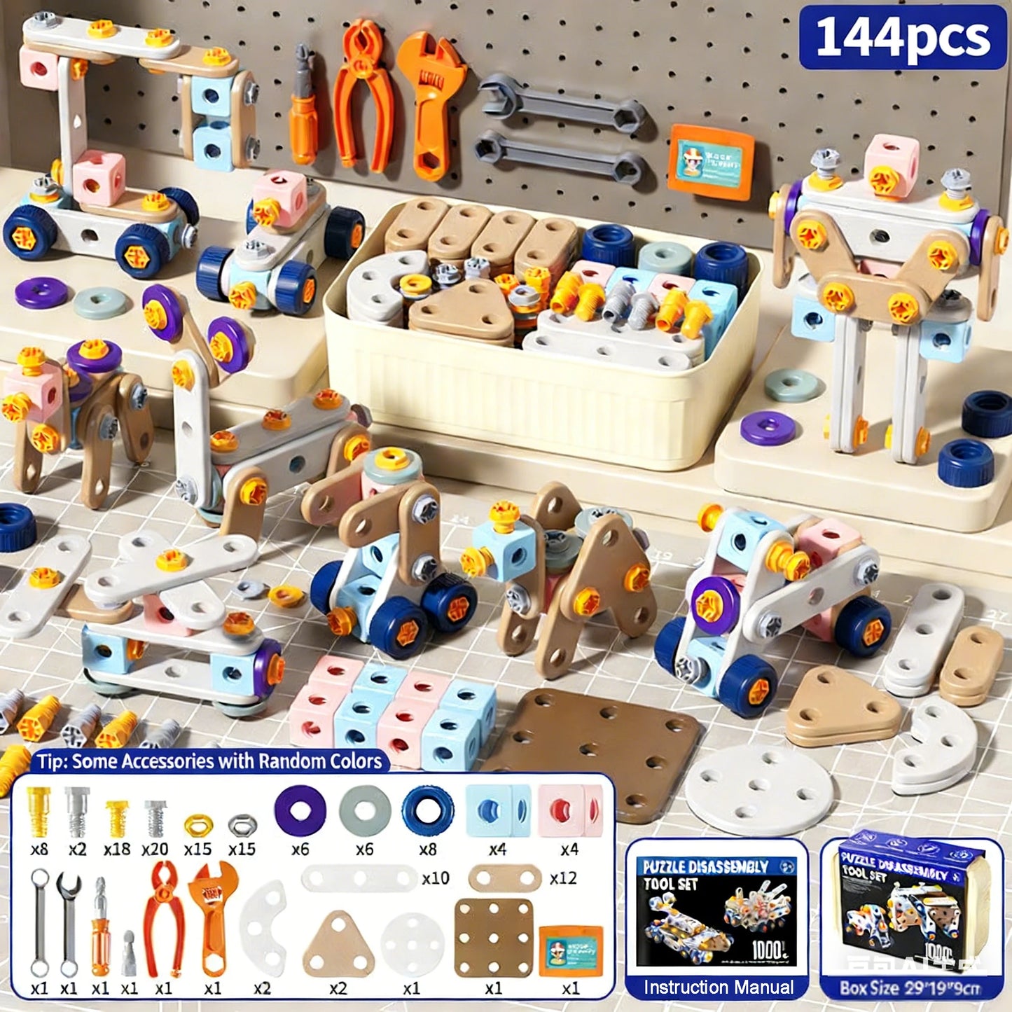Kinder Gereedschapsset met Bouwonderdelen
