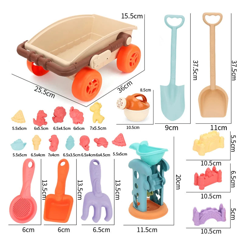 Zandbak- en Strandset met Trolley