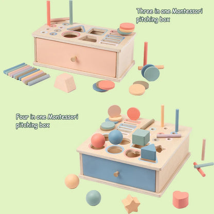 Montessori Object Permanent Box voor Fijne Motoriek