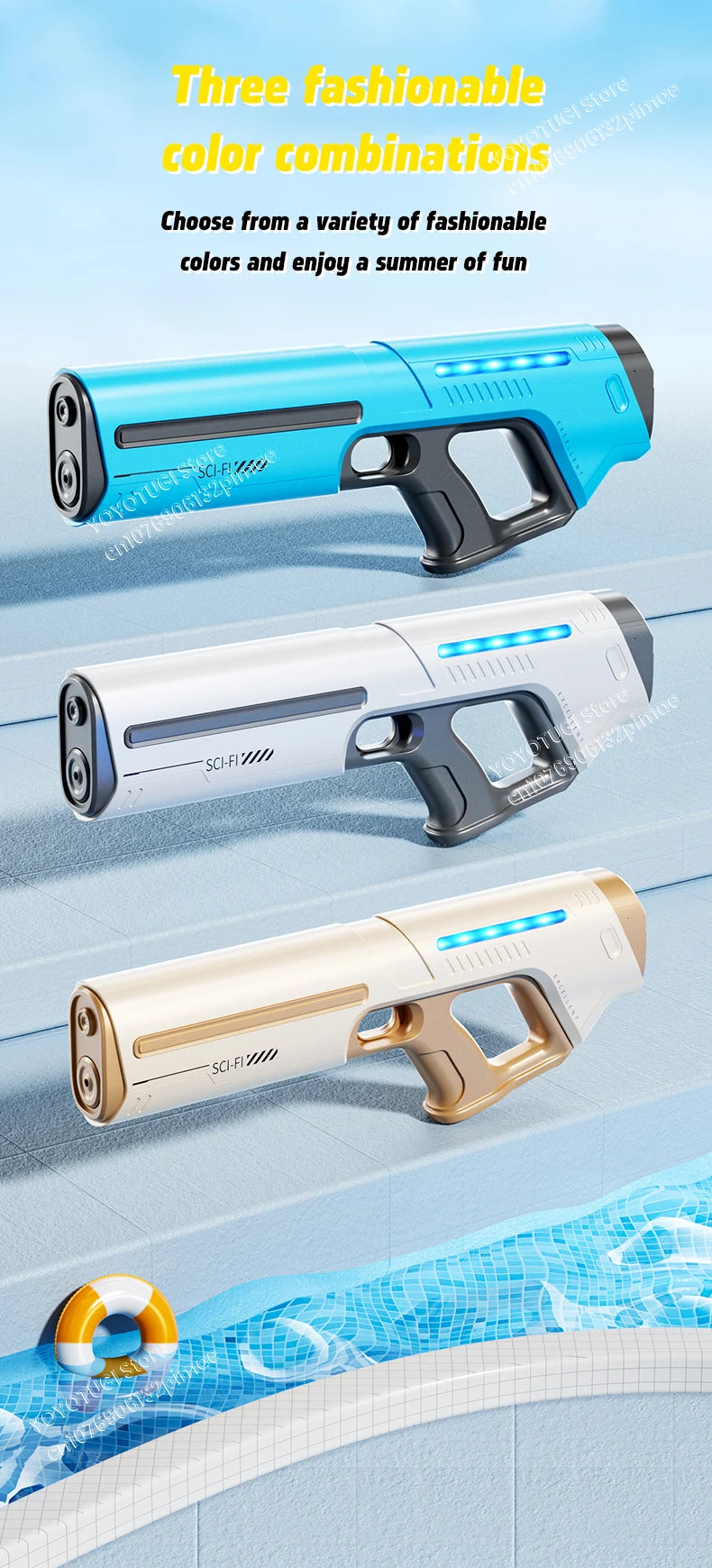 Elektrisch Waterpistool met Grote Capaciteit voor Kinderen