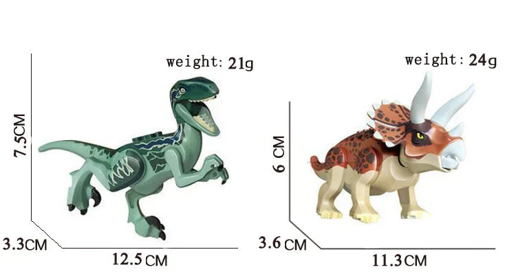 Dinosaurus Bouwblokken Set - T-Rex en Velociraptor
