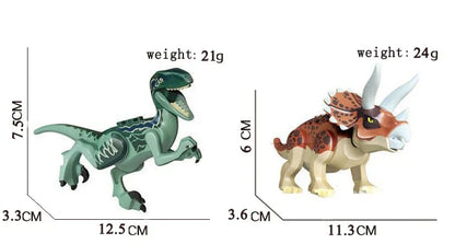 Dinosaurus Bouwblokken Set - T-Rex en Velociraptor