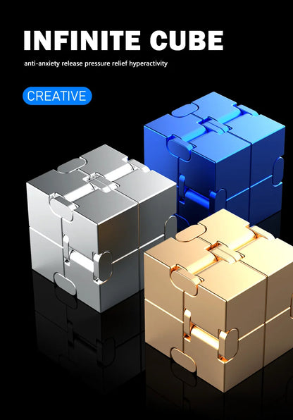 Infinity Cube Fidget Toy van Metaal – Voor Focus en Minder Stress