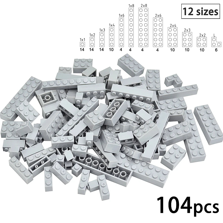 Kleine bouwstenen voor muren | Compatibel met Lego | Diverse maten