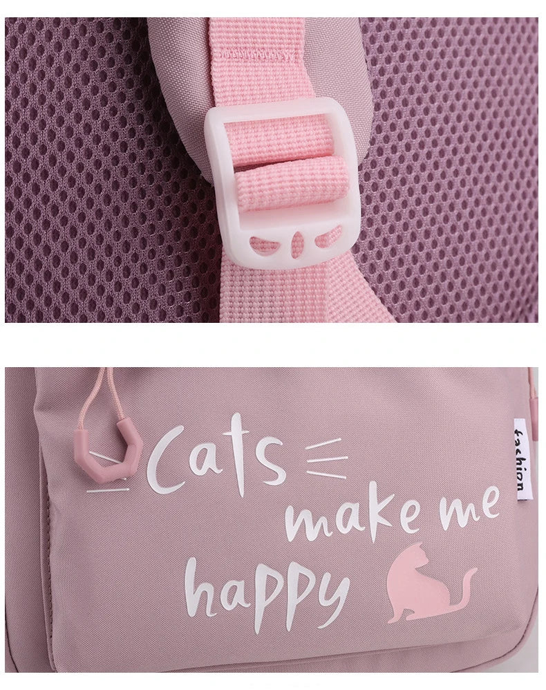 Roze Schooltas Rugzak voor Meisjes en Tieners