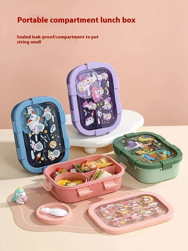 Cartoon Lunchbox met Soepkom – Lekvrij en Draagbaar
