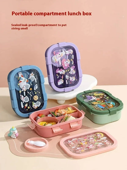 Cartoon Lunchbox met Soepkom – Lekvrij en Draagbaar
