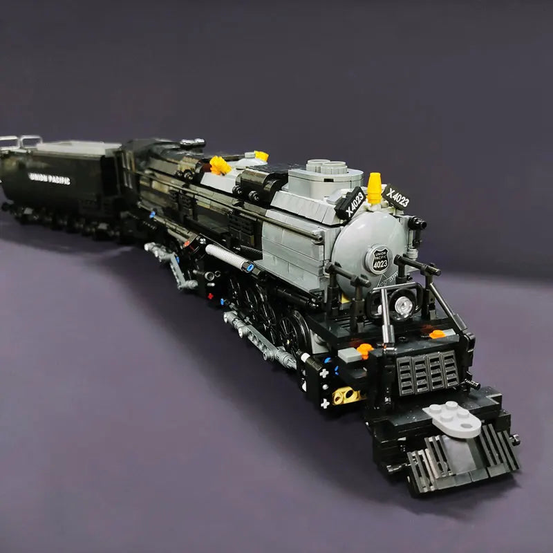 Bouwblokken Stoomtrein met Spoorrails - Compatibel met Lego