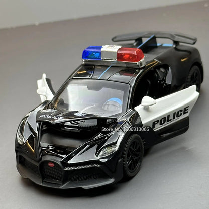 Bugatti Politieauto Speelgoedmodel van metaal met licht en geluid