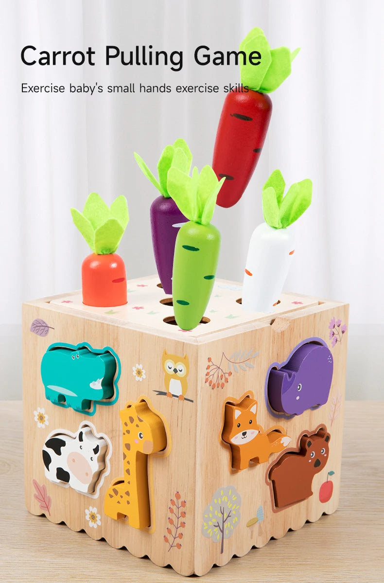 Houten Montessori Sorteerspel met Vormen en Dieren