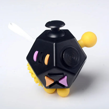 Fidget Cube met 12 Kanten voor Concentratie en Stressvermindering