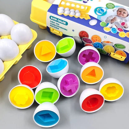 Slimme Eieren voor Peuters | Montessori Vormen en Kleuren Sorteerspel
