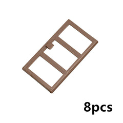 8pcs-Brown Door