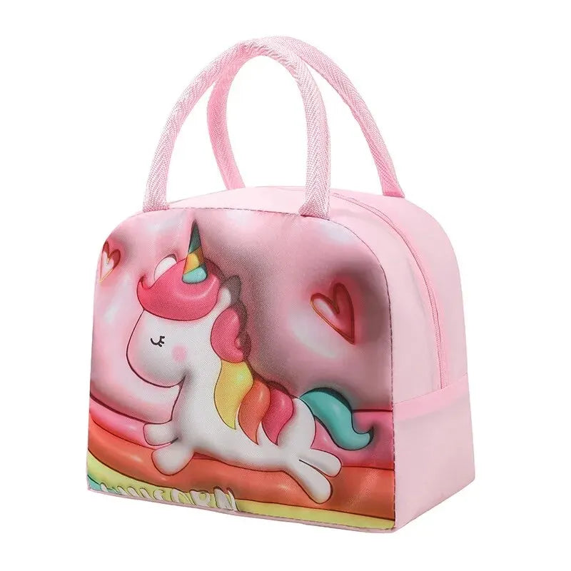 Draagbare Geïsoleerde Lunchtas met Cartoonprint voor Kinderen 12+