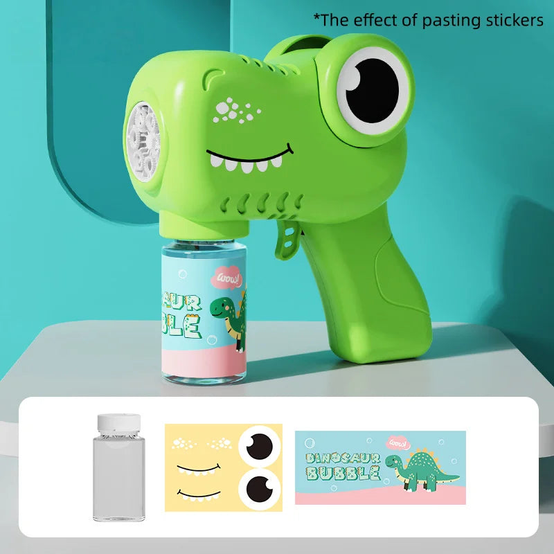Draagbare Dinosaurus Bellenblaasmachine met Licht