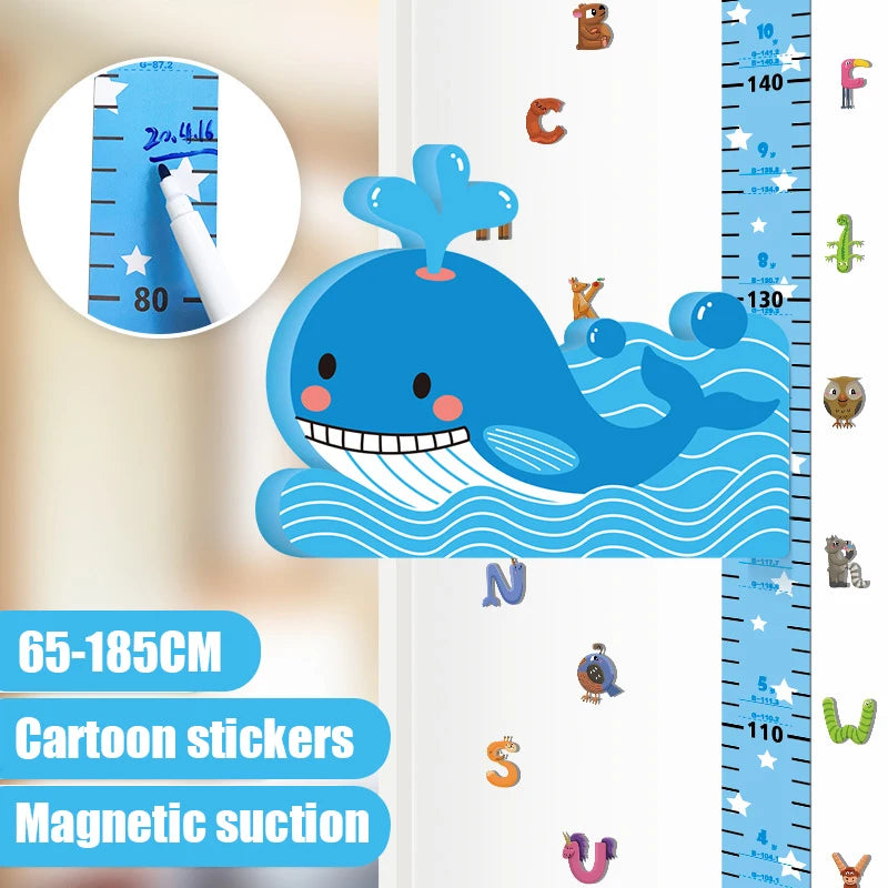 Zelfklevende 3D Meetlat Wandsticker voor Kinderen