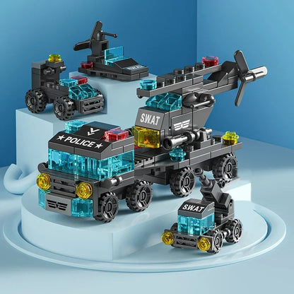 6-in-1 Bouwblokken Set Politie Brandweer Kasteel | LEGO®-compatibel 6-12 jaar