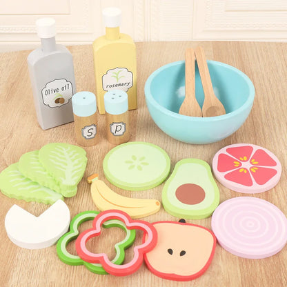 Houten Speelgoed Eten Snijset voor Kinderkeuken (3-6 jaar)