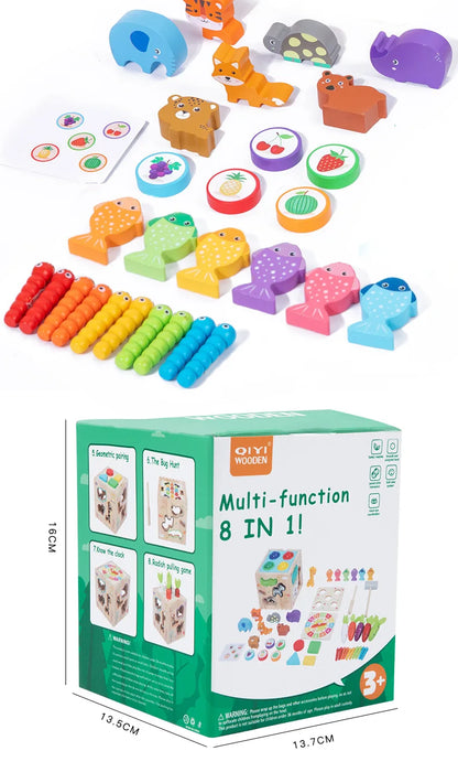 Houten Montessori Sorteerspel met Vormen en Dieren