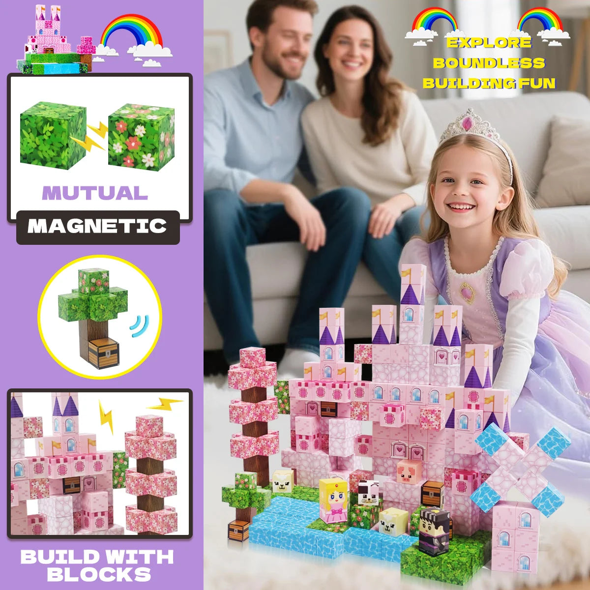 Magnetische Bouwblokken Kasteel Kersenbloesem