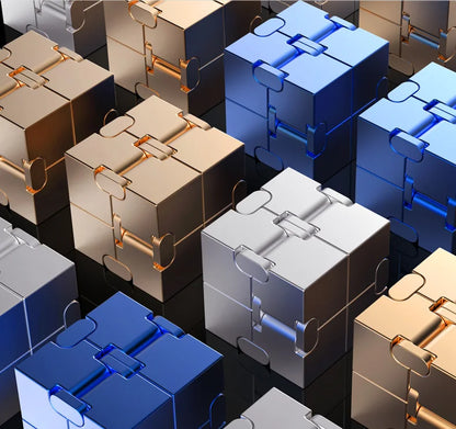 Infinity Cube Fidget Toy van Metaal – Voor Focus en Minder Stress