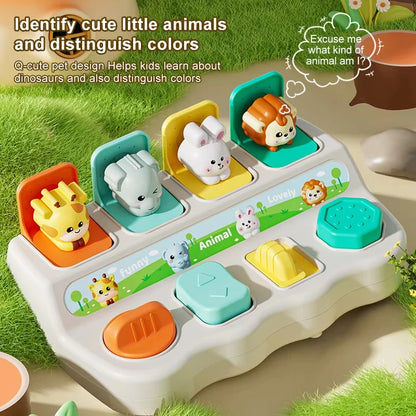 Baby Pop-Up Dieren Speelgoed met Knoppen