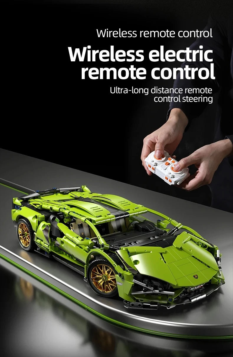 Bouwblok Raceauto - Statisch of Dynamisch - LEGO® Compatibel