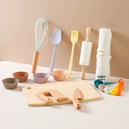 Houten Speelkeuken voor Kinderen met Snijplank en Schort