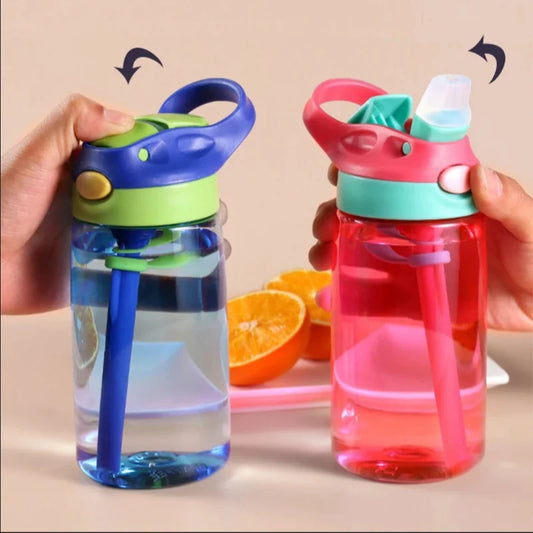 Kinder Drinkfles met Rietje - 500ml Draagbaar