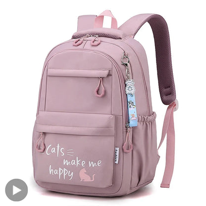 Roze Schooltas Rugzak voor Meisjes en Tieners