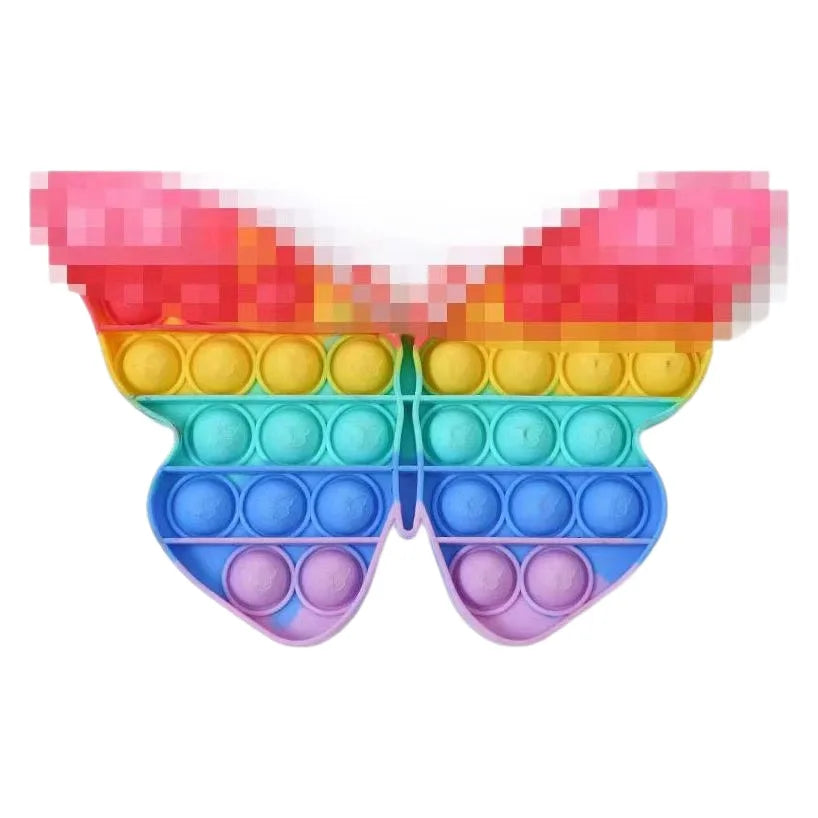 Regenboog Dinosaurus Pop-It Fidget Speeltje voor Stressvermindering