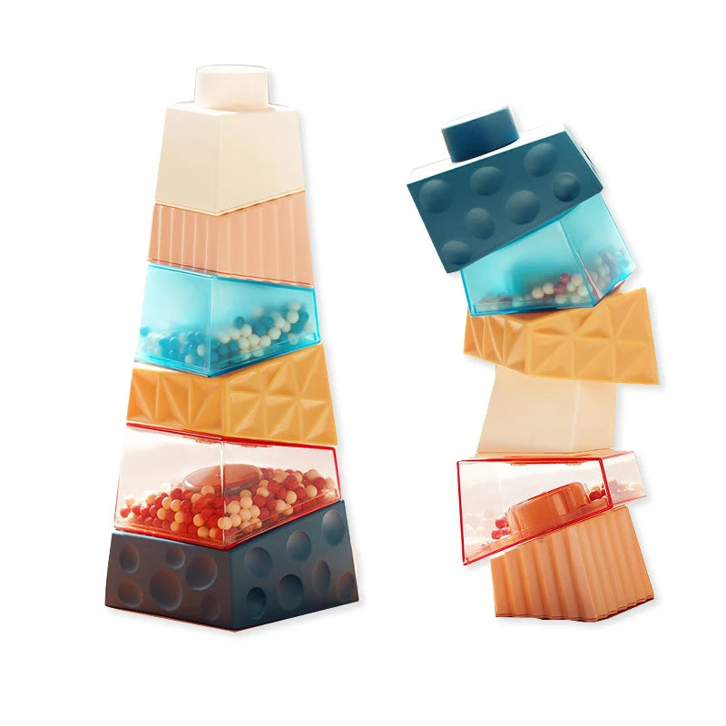 Plastic Stapelblokken Toren Educatief Evenwichtsspel voor Kinderen