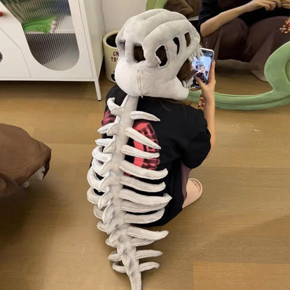 Dinosaurus Skelet Kostuum met Hoofdeksel voor Cosplay
